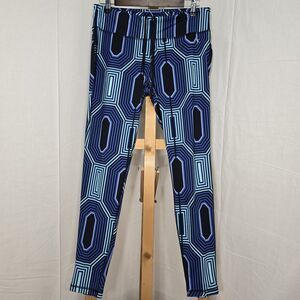 Danskin Now Fitted Athletic Leggings Sz M 8/10 Ankle Length Skinny Geometric